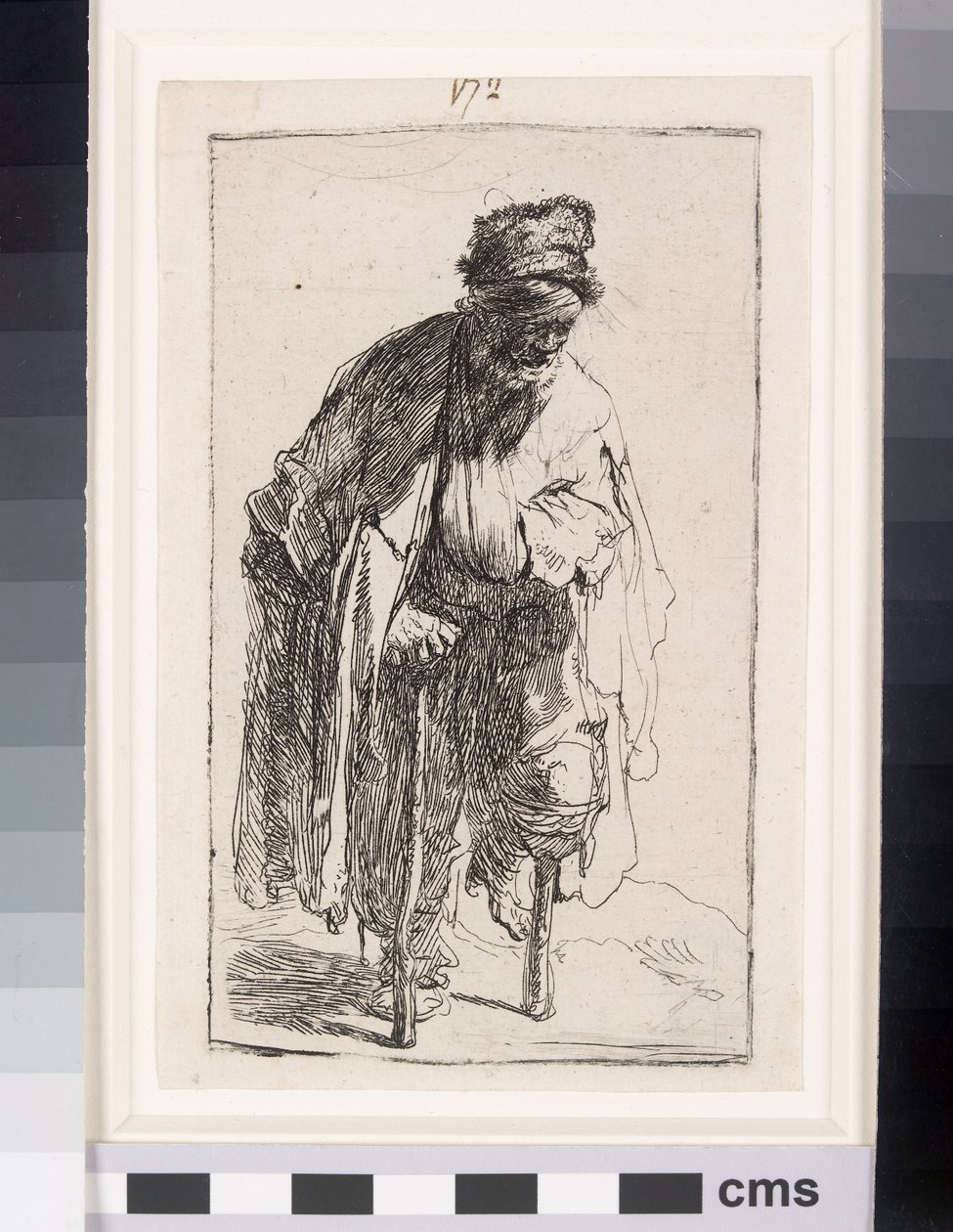 Tahta bacaklı dilenci, c.1630 (gravür) by Rembrandt van Rijn