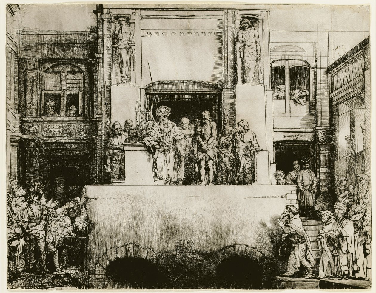 İnsanlara Sunulan Mesih by Rembrandt van Rijn