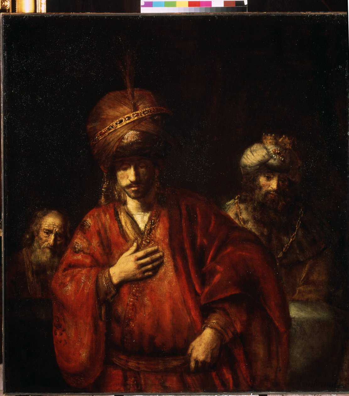 David ve Uriah, Haman (Aman) Kaderini tanır "" Uriah, Hitit (veya Hitit Ourias) Kralı Davut