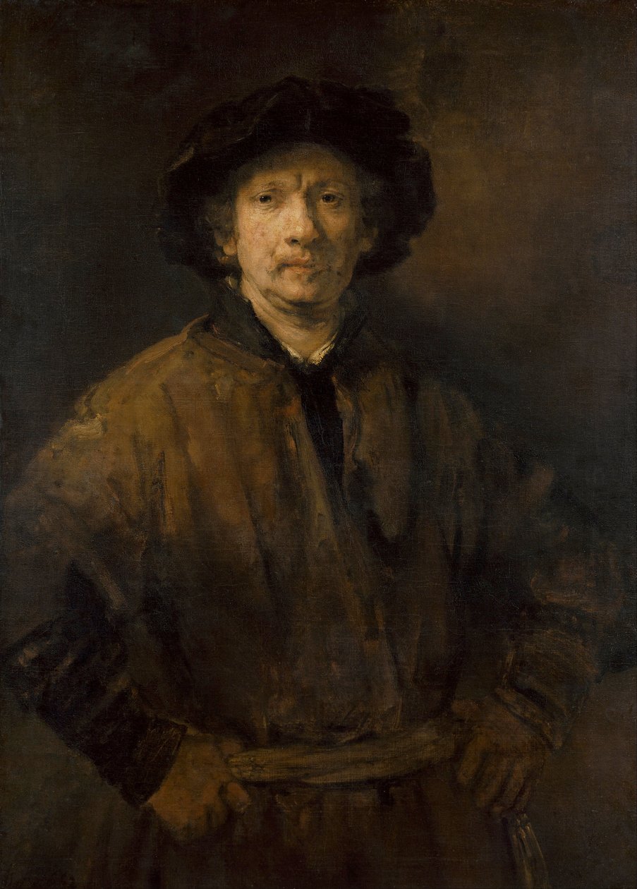 "Büyük Otoportre" (Büyük Otoportre) Tablo Rembrandt van Rhijn (1606-1669) tarafından 1652 Sanat Tarihi Müzesi, Viyana by Rembrandt van Rijn
