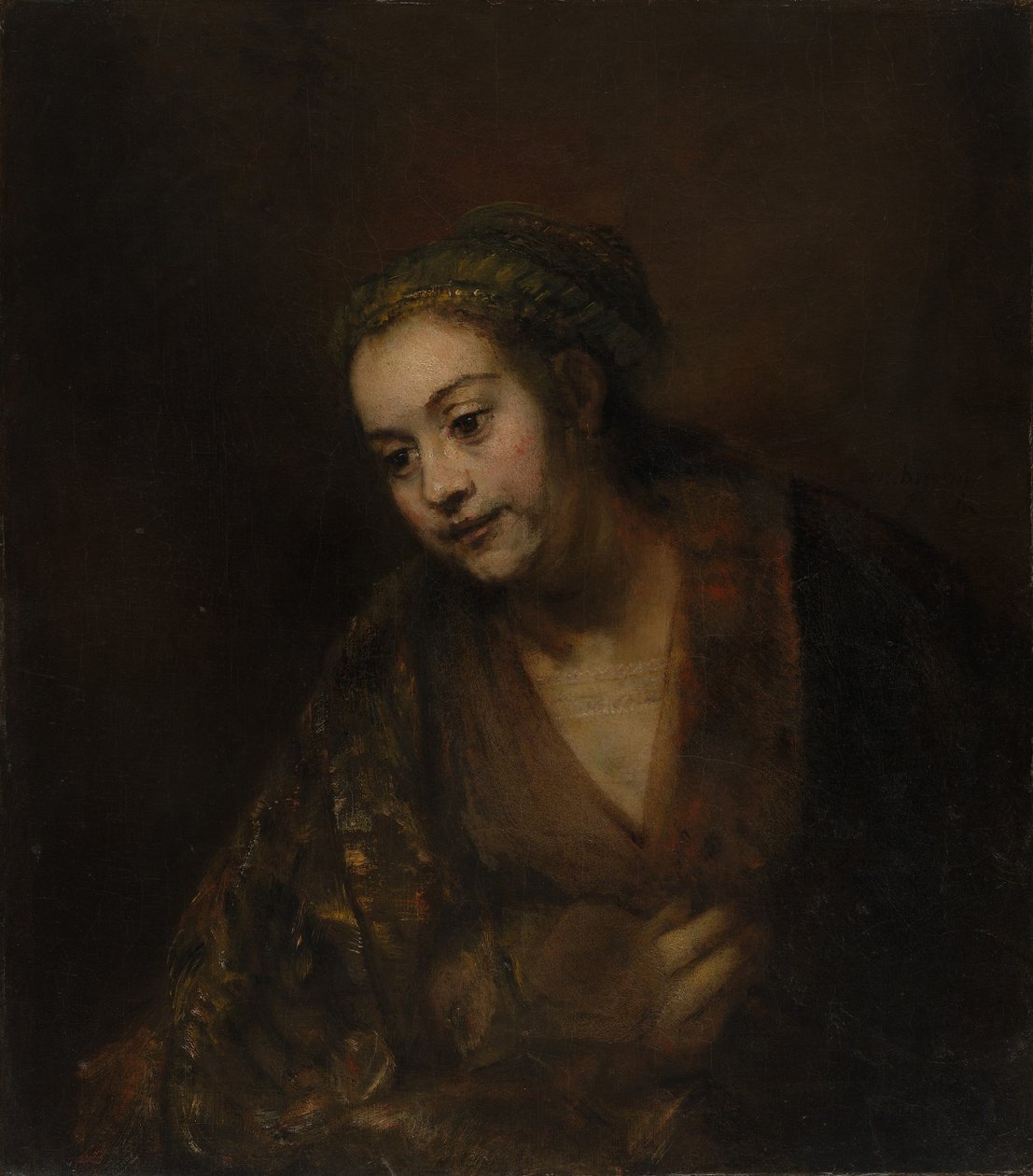 Hendrickje Stoffels, c.1650 (tuval üzerine yağlı boya) by Rembrandt van Rijn