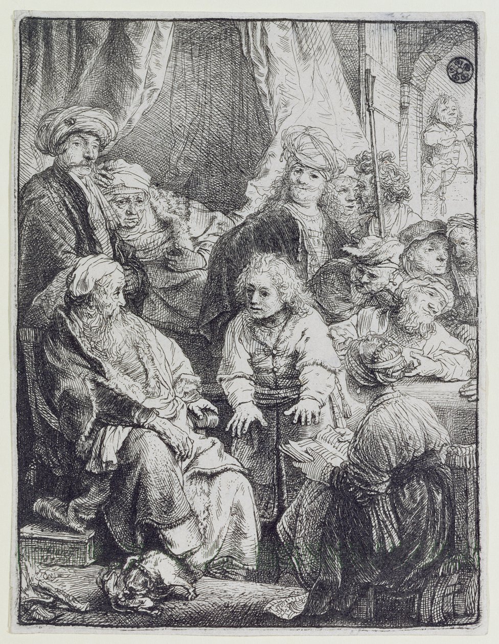 Yusuf Rüyalarını Anlatıyor (gravür) by Rembrandt van Rijn