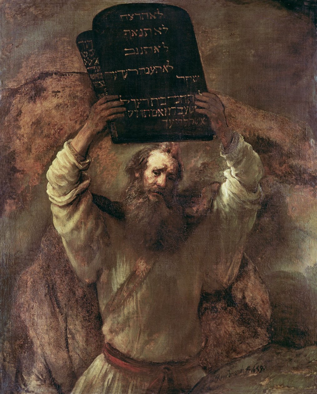 Musa Kanun Levhalarını Parçalıyor by Rembrandt van Rijn