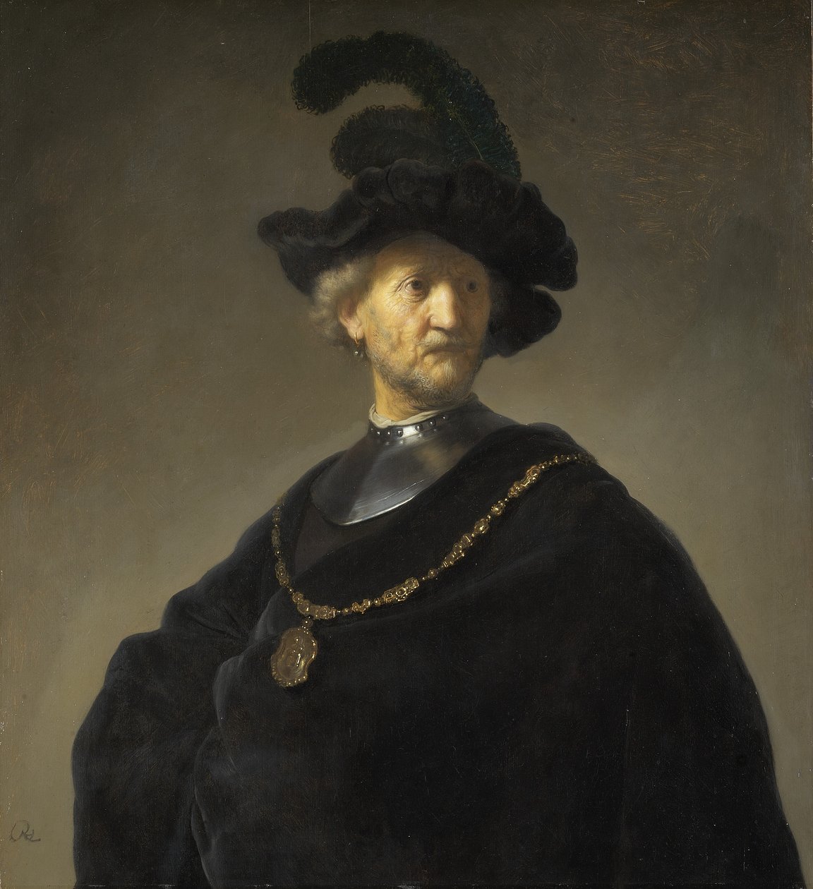 Altın Zincirli Yaşlı Adam by Rembrandt van Rijn