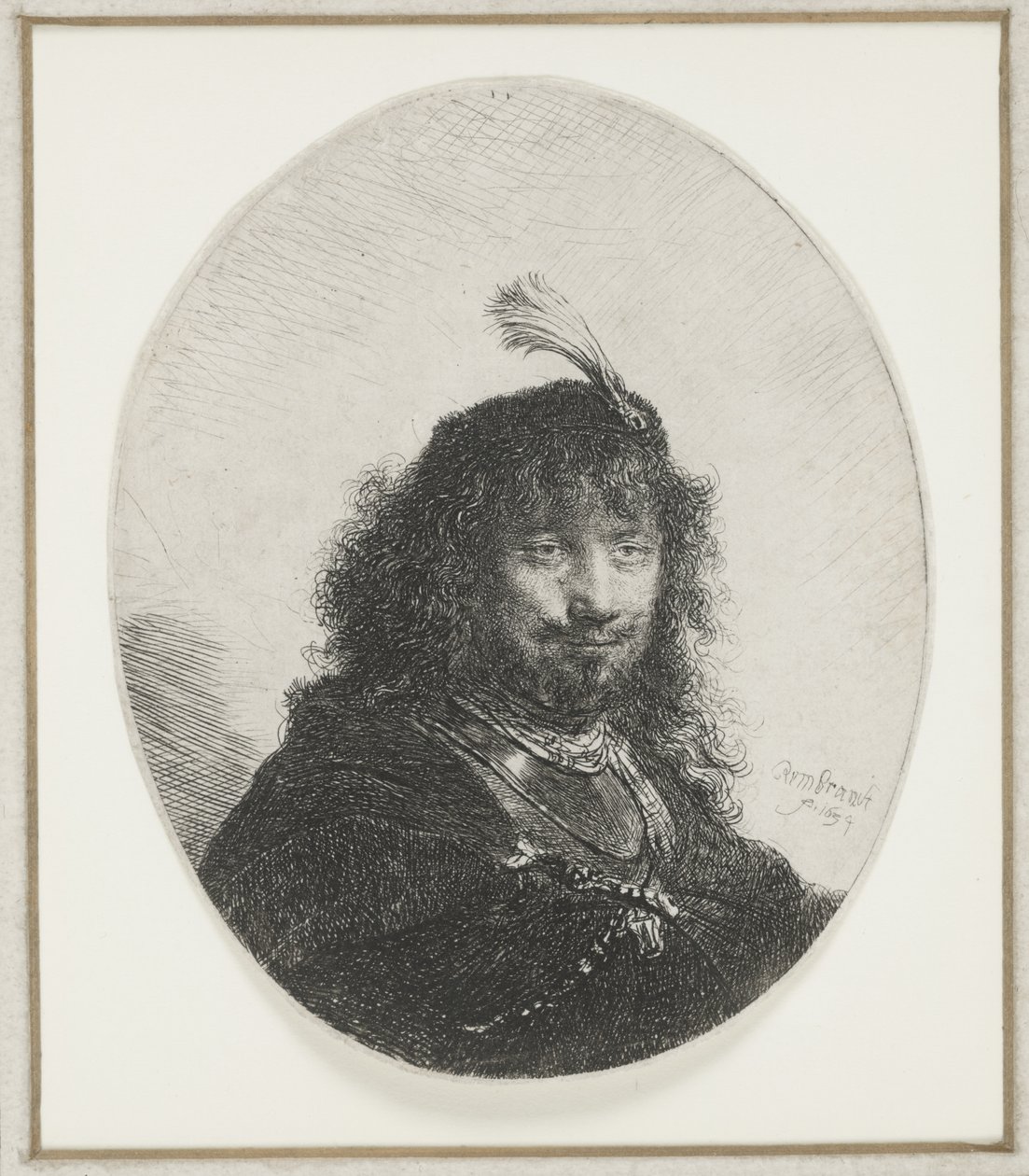 Tüylü Şapkalı Rembrandt, 1634 by Rembrandt van Rijn