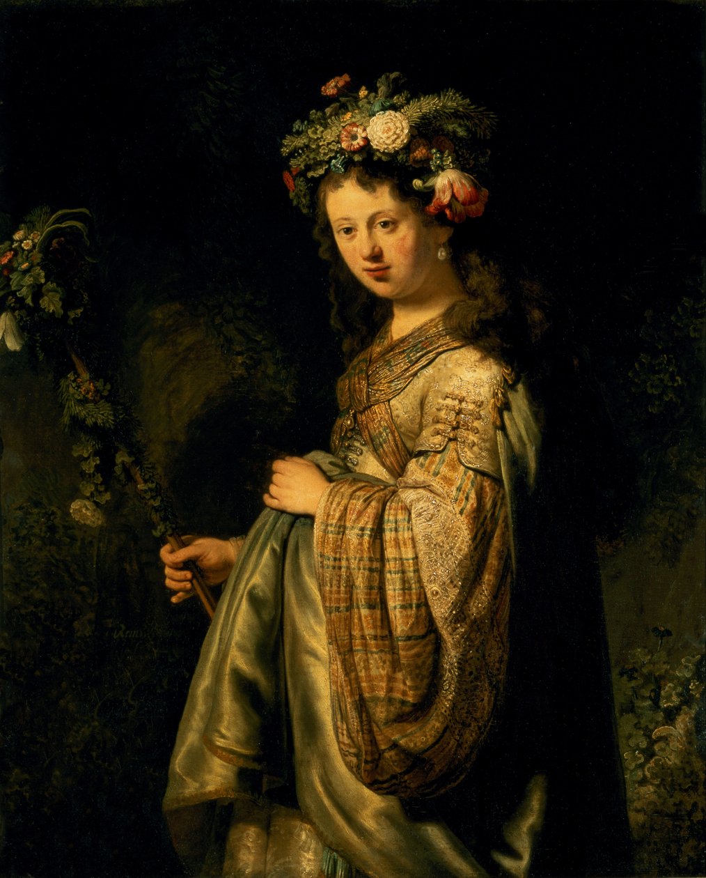 Flora olarak Saskia by Rembrandt van Rijn