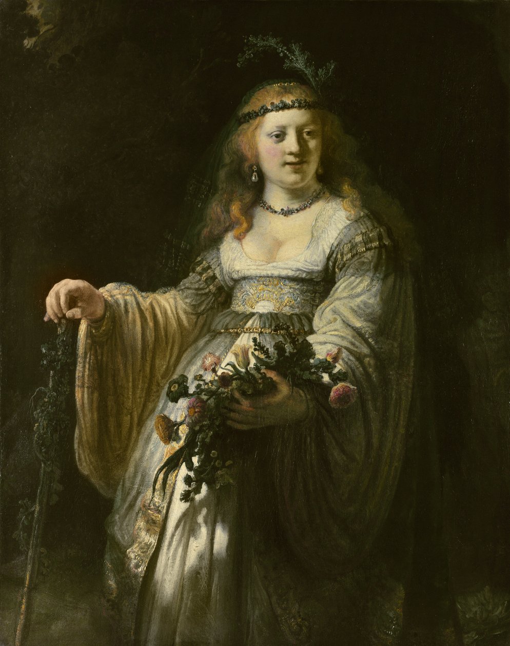 Arcadian Kostümlü Saskia van Uylenburgh by Rembrandt van Rijn