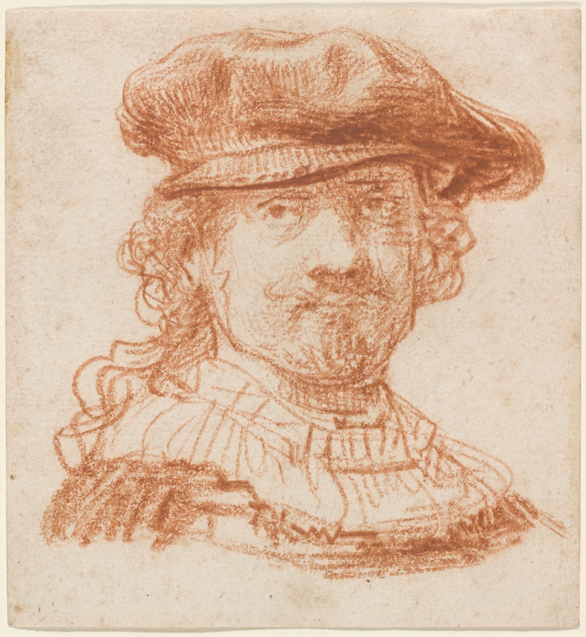 Otoportre, c.1637 (kırmızı tebeşir) by Rembrandt van Rijn