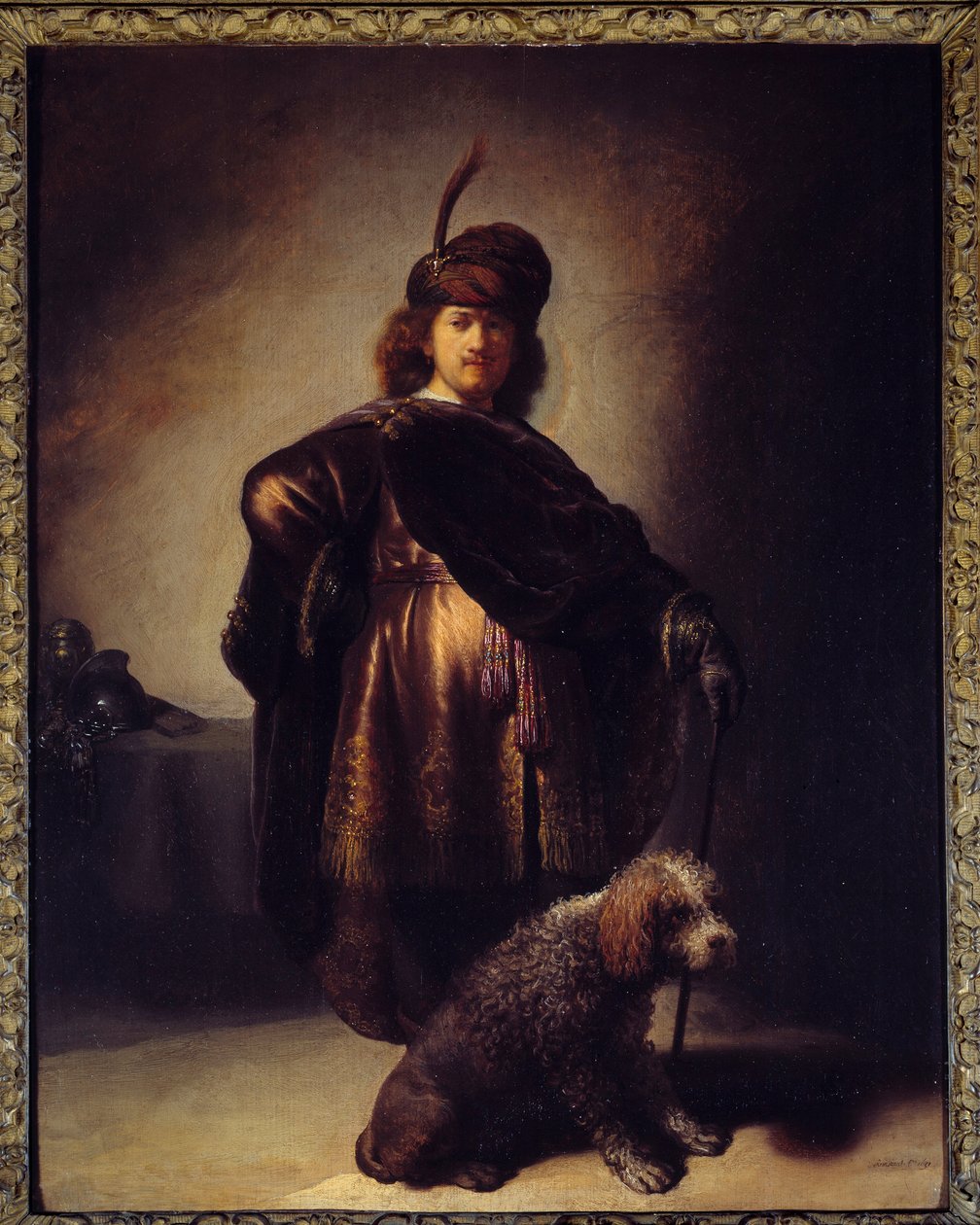 Oryantal kostümlü otoportre by Rembrandt van Rijn