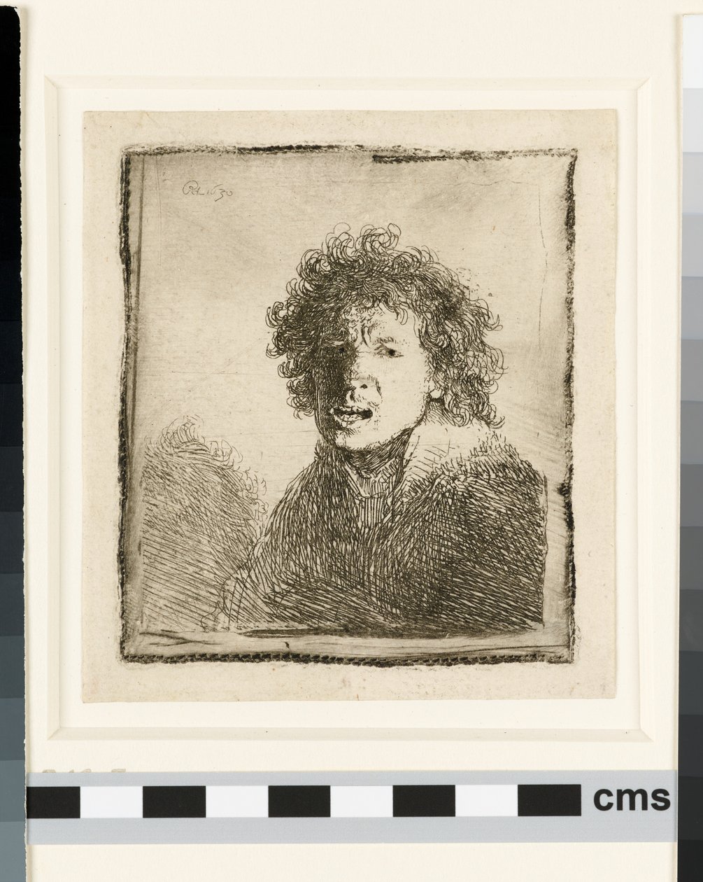 Açık ağızlı otoportre by Rembrandt van Rijn