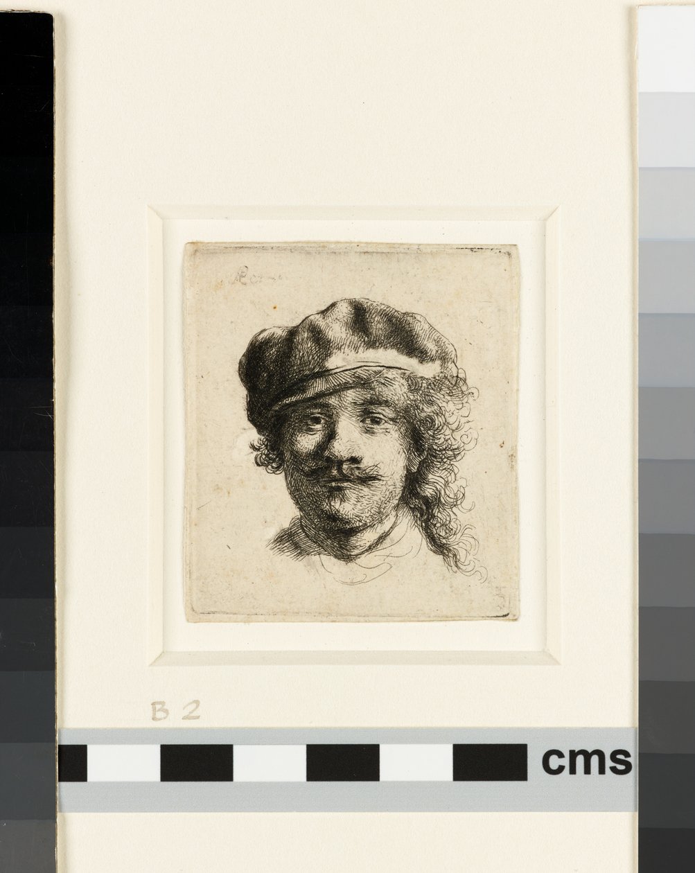 Yumuşak bir başlık takan otoportre, c.1634 (gravür) by Rembrandt van Rijn