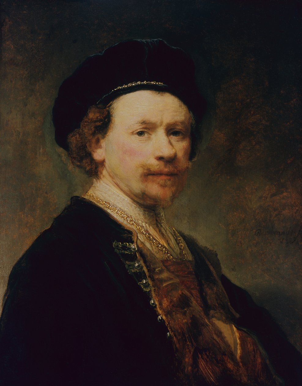 Otoportre, c.1636-8 (panelde yağlı boya) by Rembrandt Harmensz. van Rijn