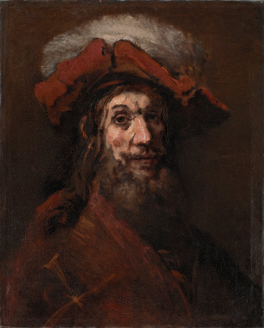 "Haçlı" olarak bilinen Şahinli Şövalye için eskiz by Rembrandt van Rijn