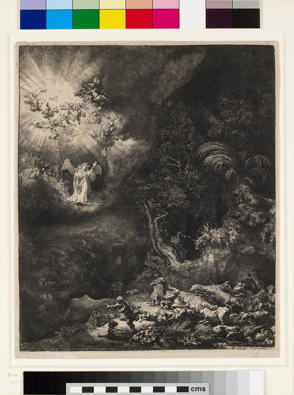 Çobanlara Görünen Melek by Rembrandt van Rijn
