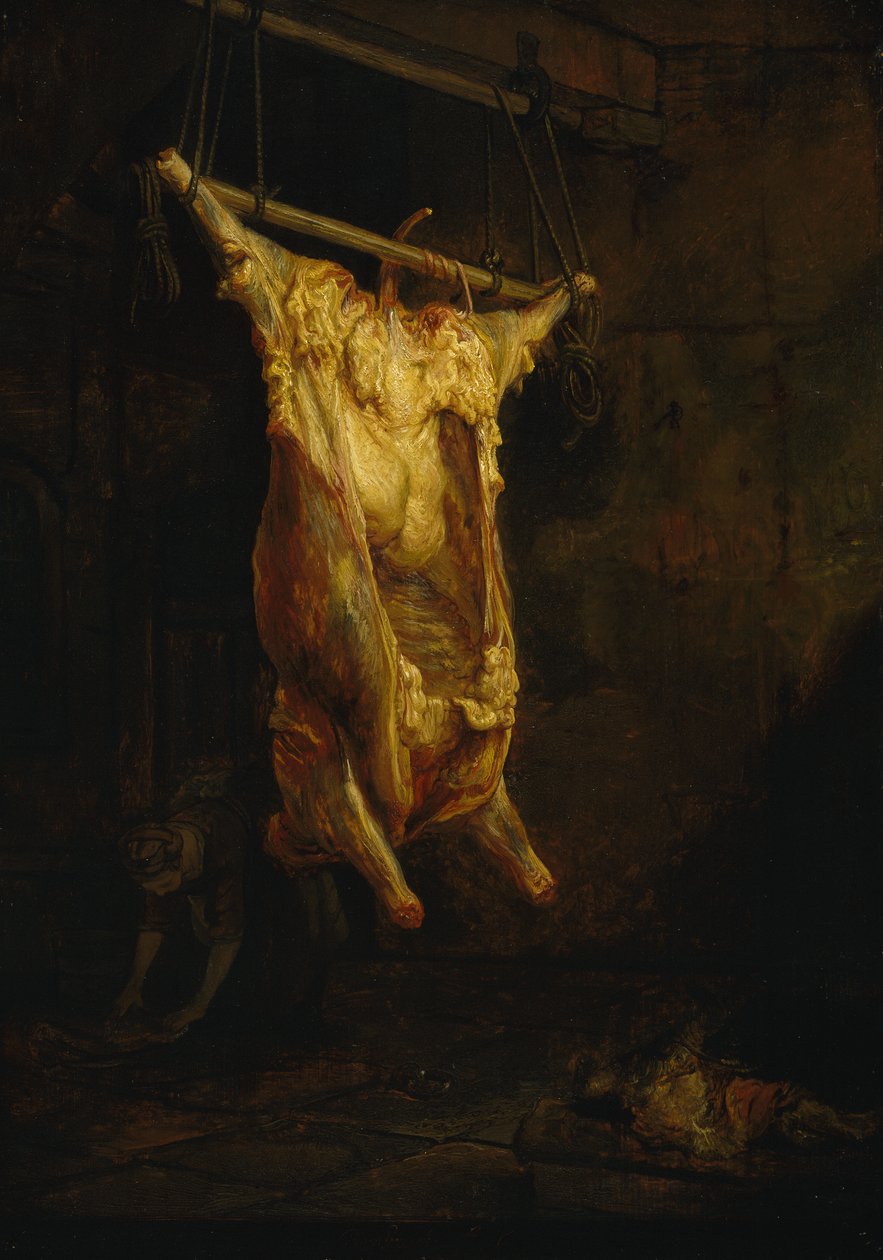 Bir Öküz Karkası, 1630'ların sonları (panel üzerine yağlıboya) by Rembrandt Harmensz. van Rijn