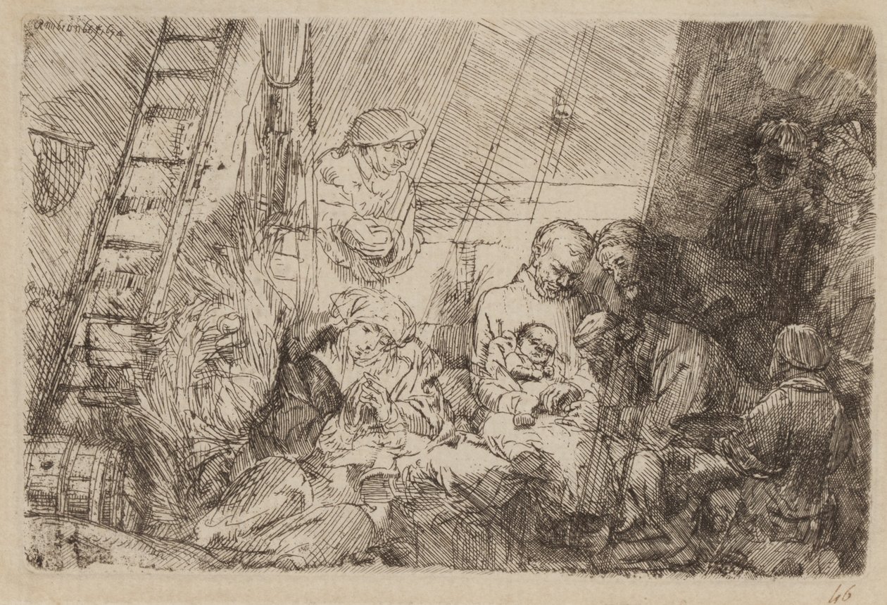 Ahırda Sünnet by Rembrandt van Rijn