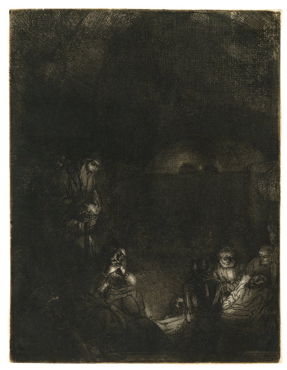 Entombment, c.1654 (kuru nokta ve yakma ile aşındırma) by Rembrandt Harmensz. van Rijn