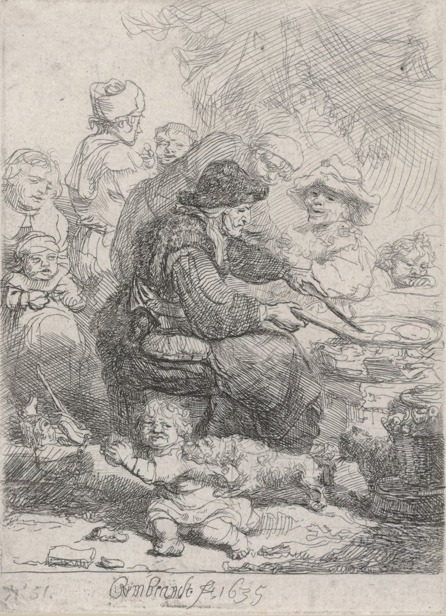 gözleme kadın by Rembrandt van Rijn