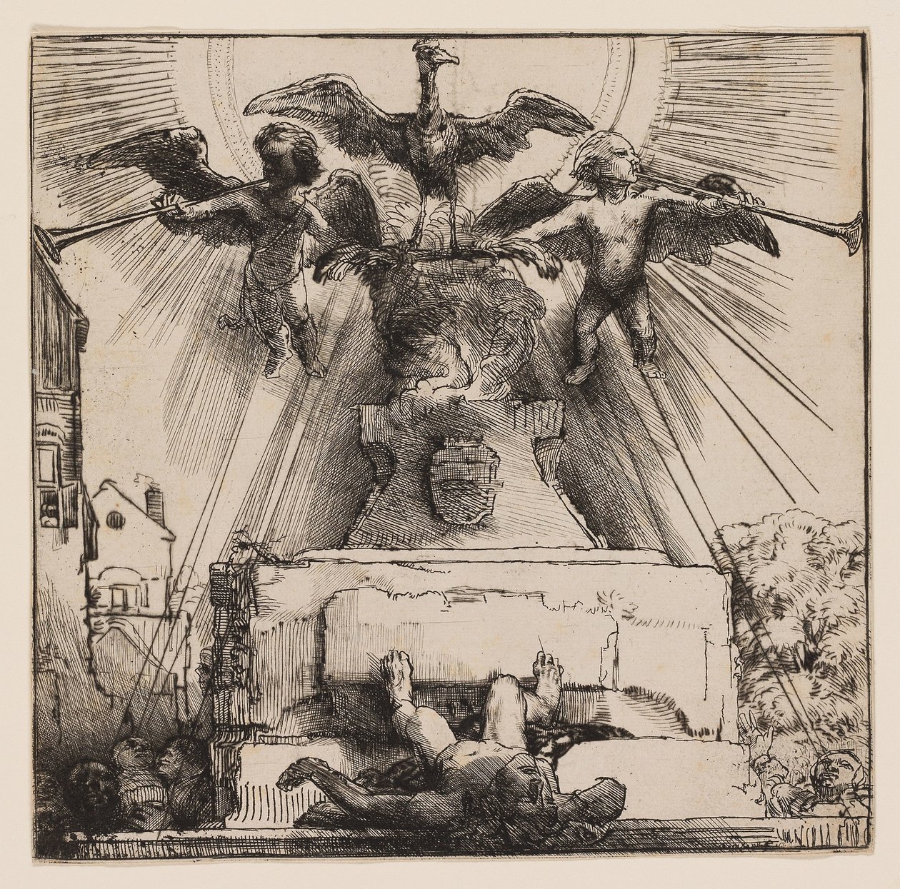 Phoenix veya Devrilen Heykel by Rembrandt Harmensz. van Rijn