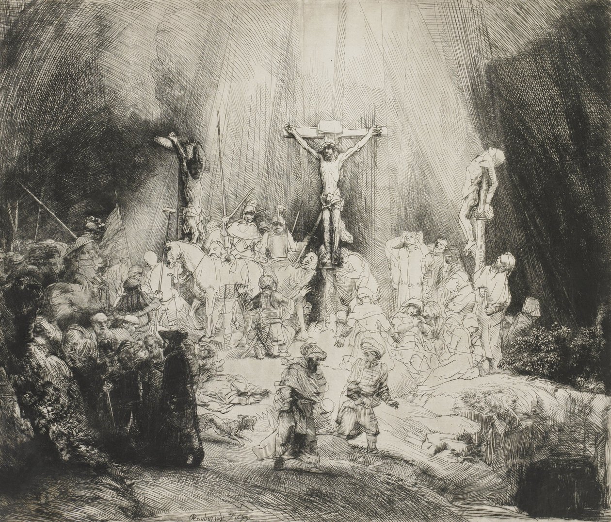 Üç Haç by Rembrandt van Rijn
