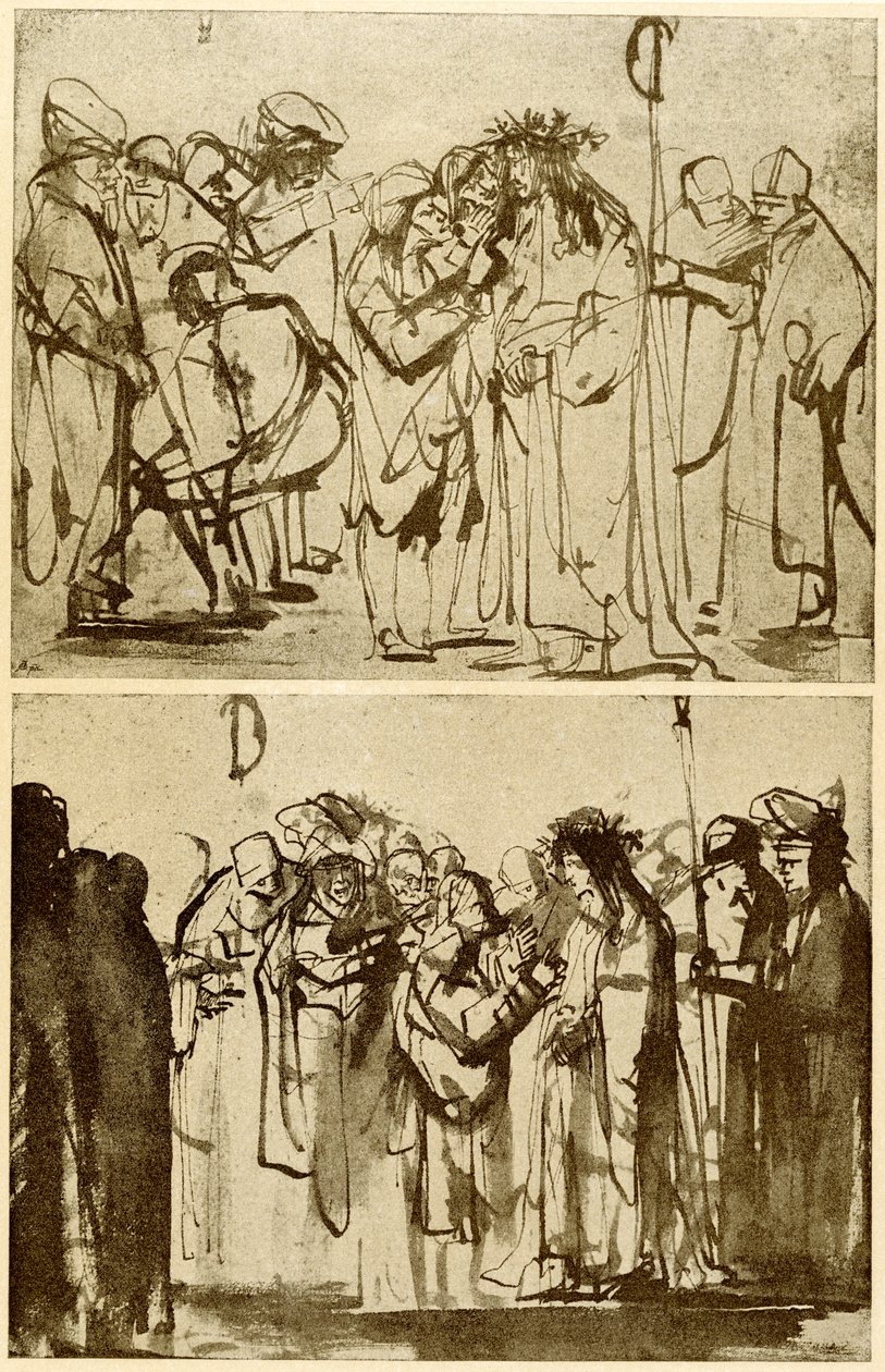 İsa ile alay etmek by Rembrandt van Rijn