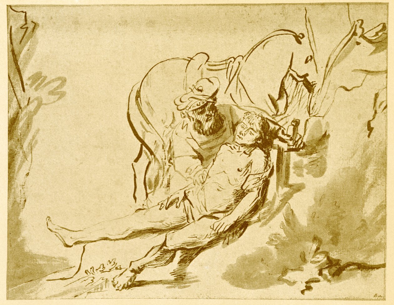 Yaralıları inceleyen İyi Samiriyeli by Rembrandt van Rijn