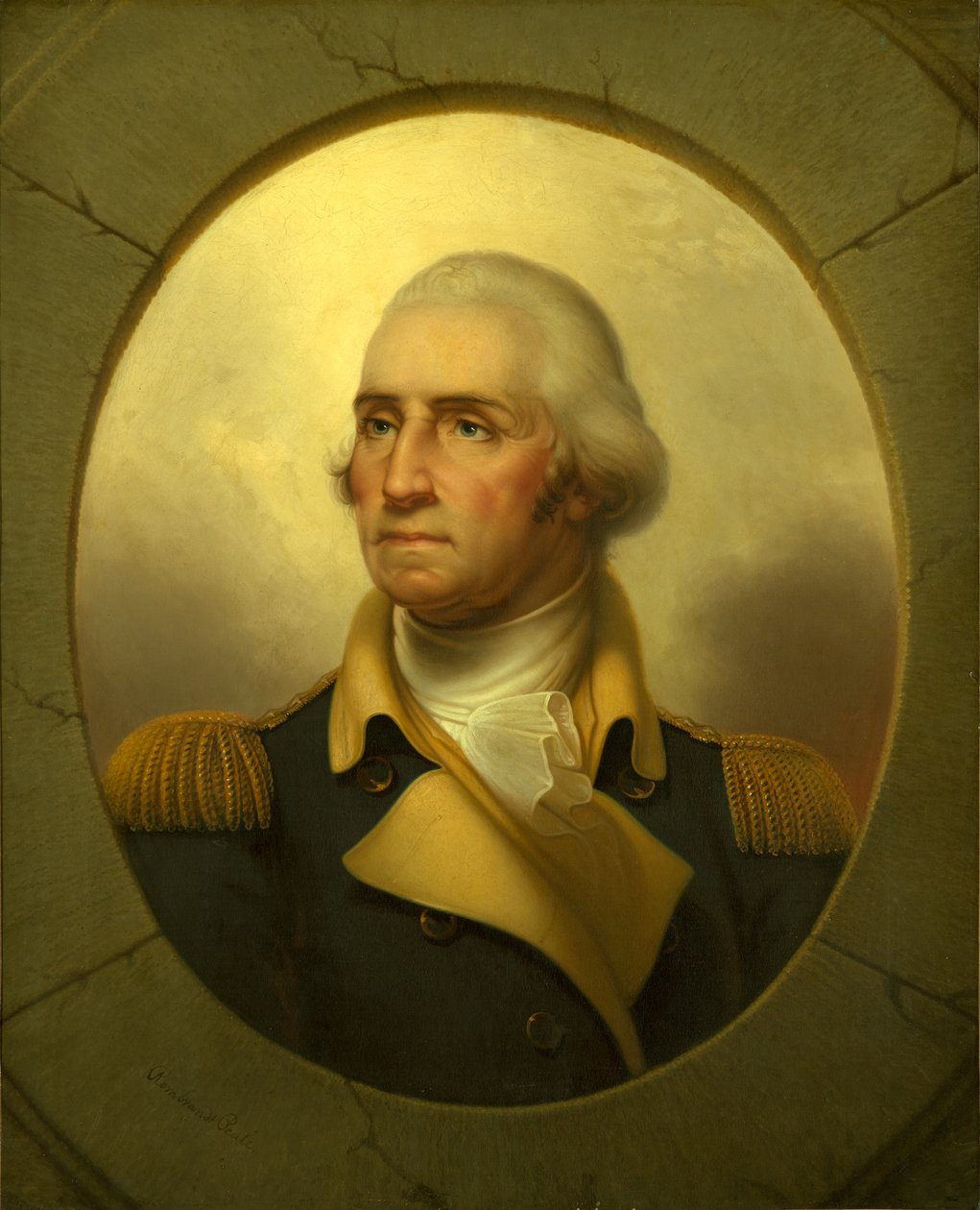 George Washington (1732-1799), c.1855 (tuval üzerine yağlı boya) by Rembrandt Peale