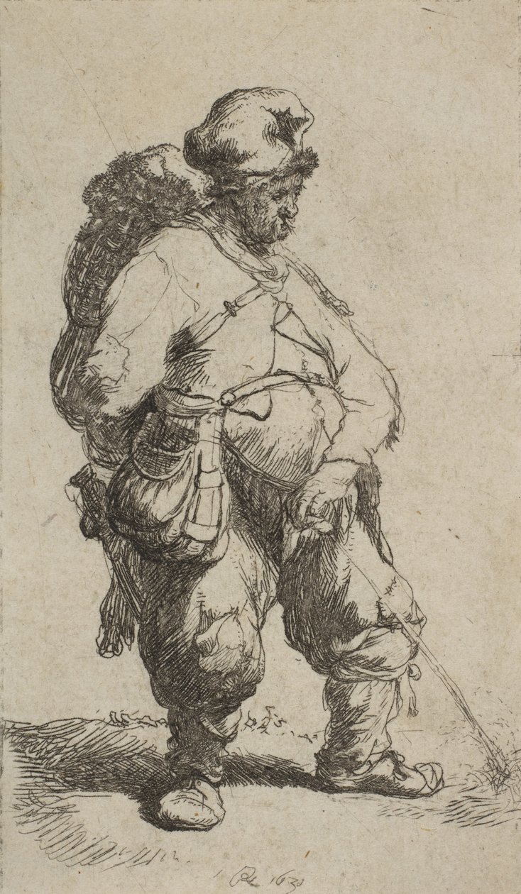 Su Yapan Adam, 1630., 1630. by Rembrandt van Rijn