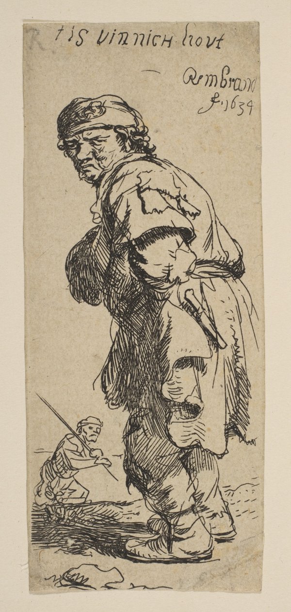 Bir Köylü Çağrısı: T is vinnich kout, 1634. by Rembrandt van Rijn