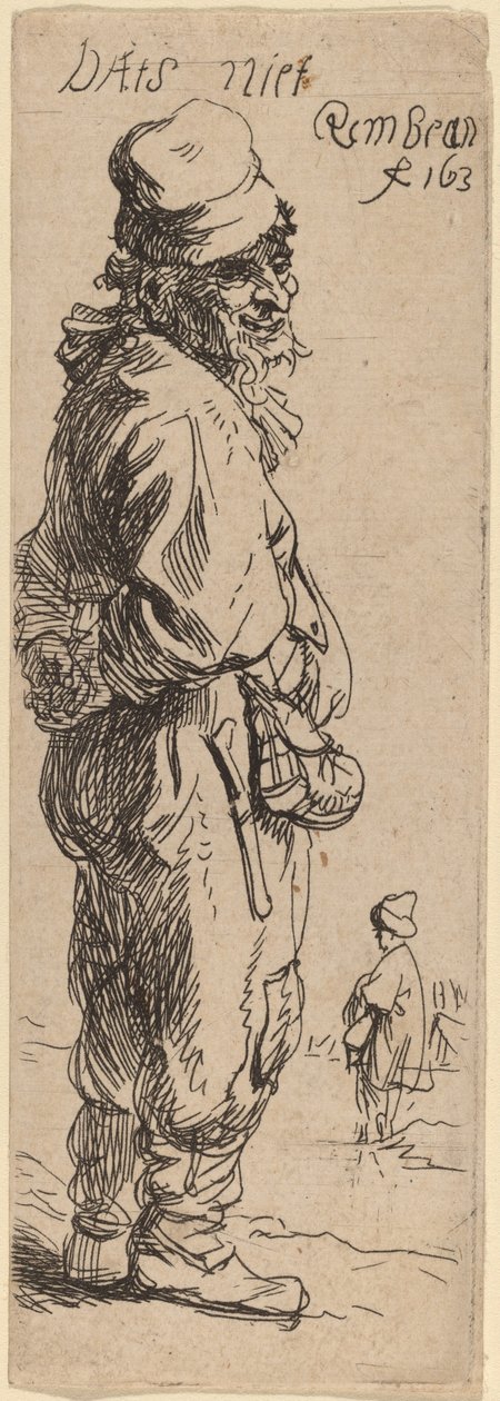 Bir Köylü Yanıtı: "Dats niet" (Bu bir şey değil) by Rembrandt van Rijn
