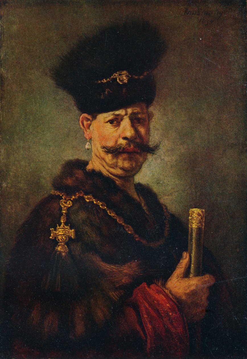 Polonyalı Bir Asilzade, 1637 by Rembrandt van Rijn