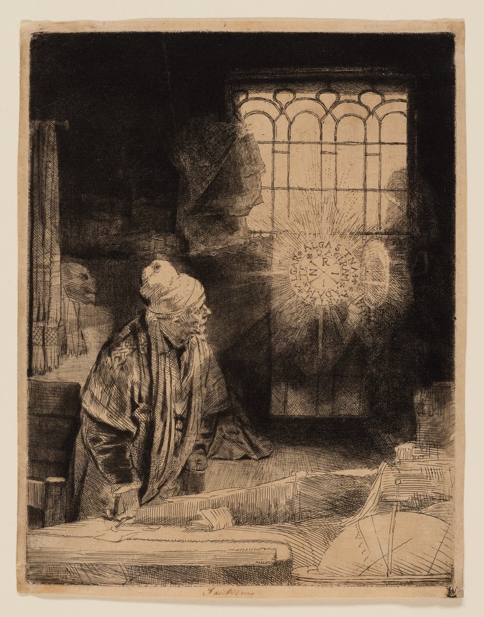 Çalışmasında Bir Bilgin (Faust) by Rembrandt van Rijn
