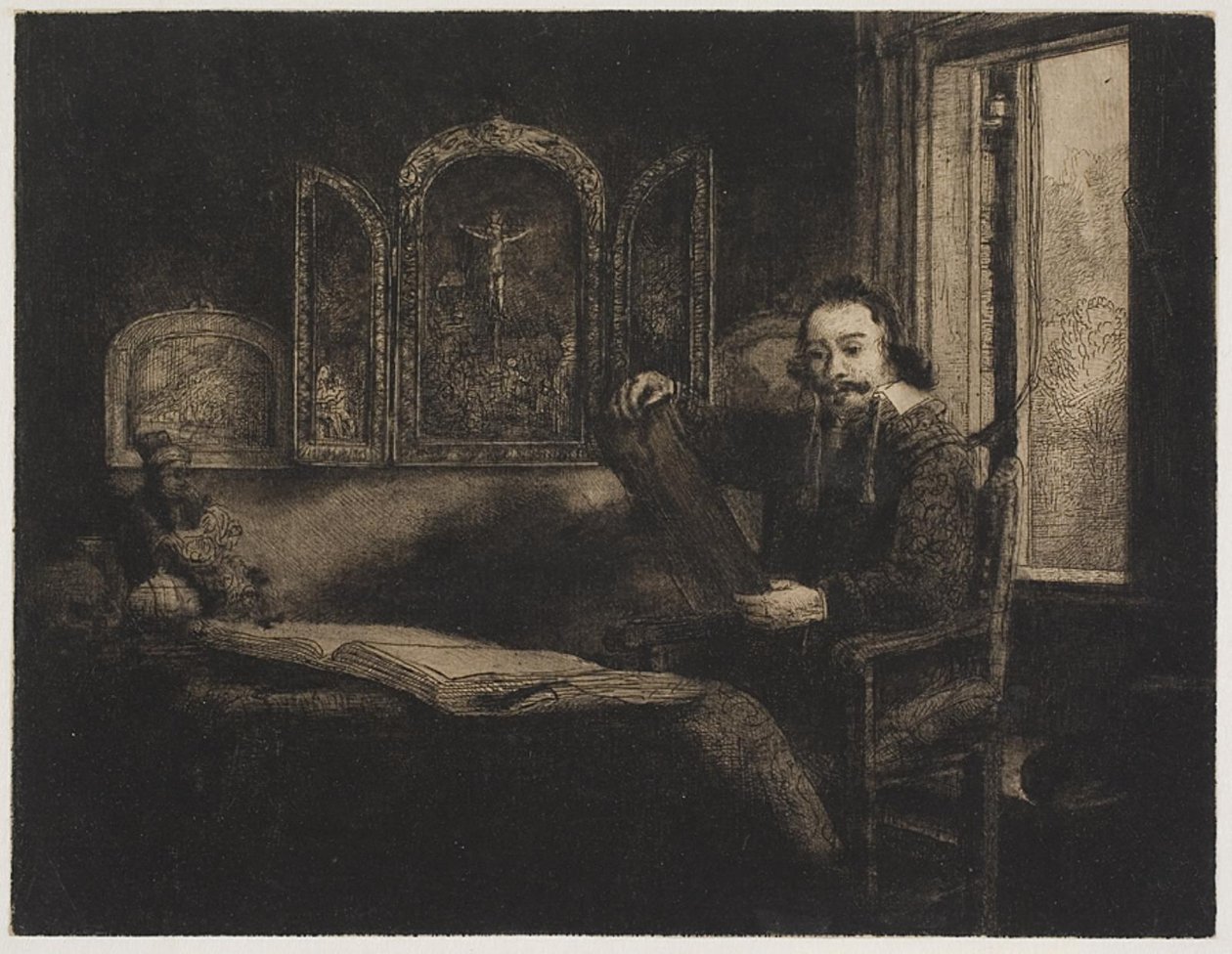 Abraham Franken, sanat simsarı by Rembrandt van Rijn
