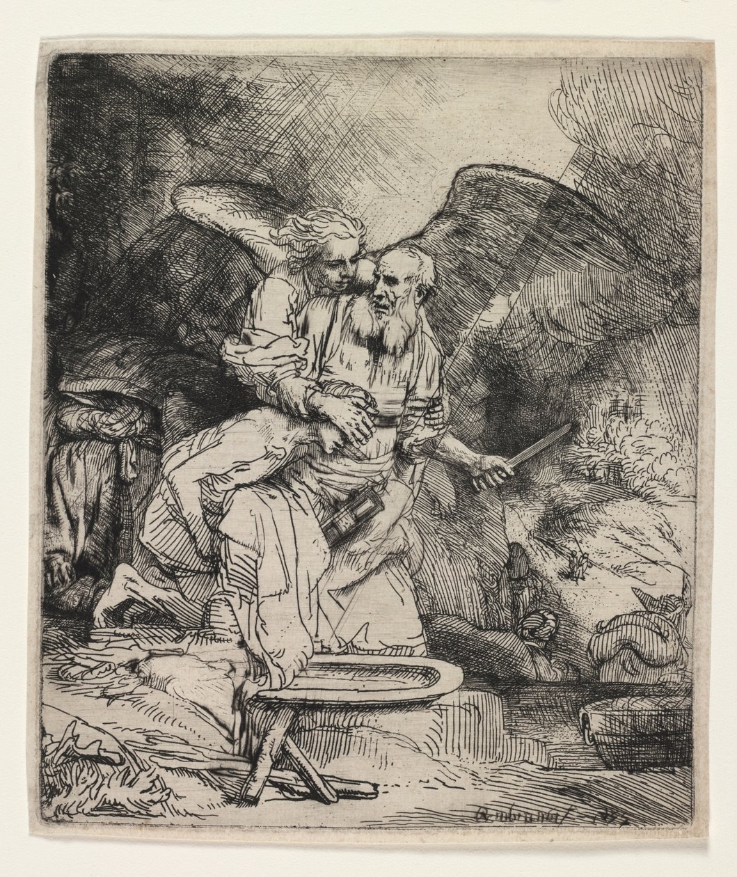 İbrahim'in Kurbanı by Rembrandt van Rijn