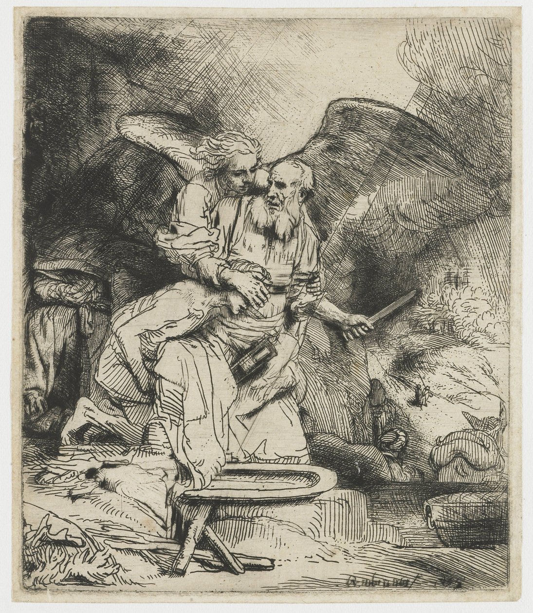 İbrahim'in kurbanı by Rembrandt van Rijn