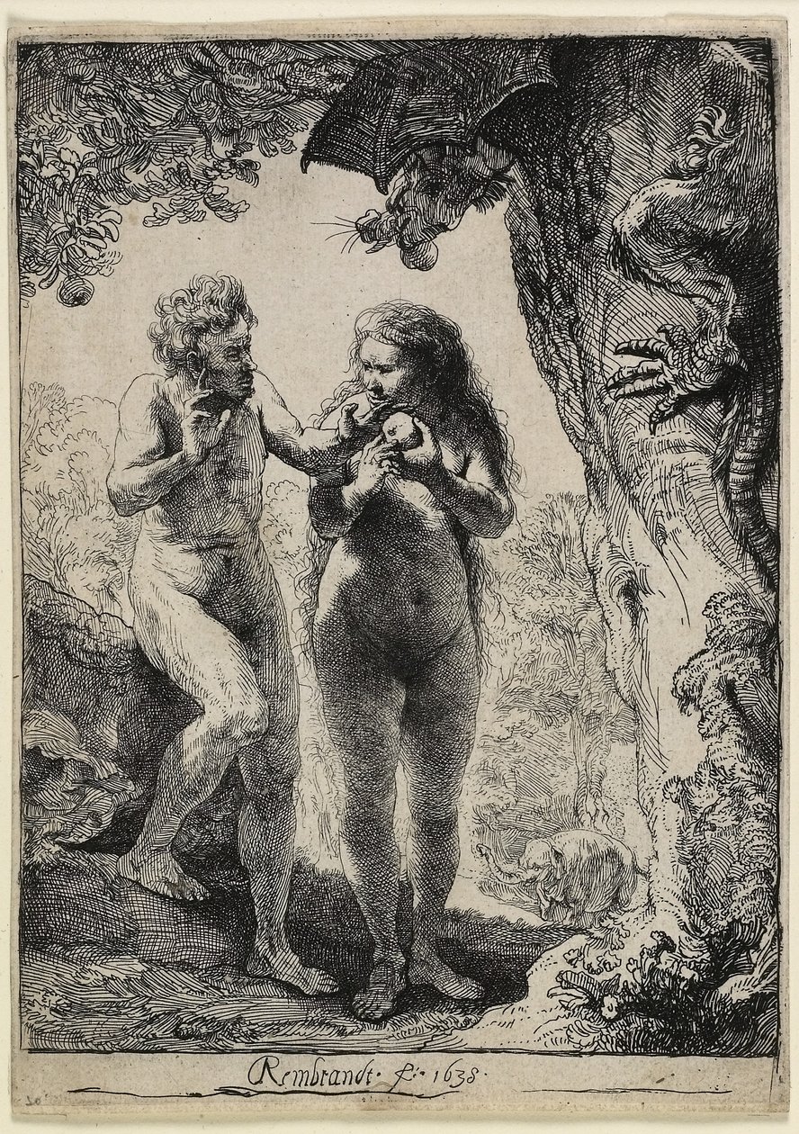 Adem ve Havva by Rembrandt van Rijn