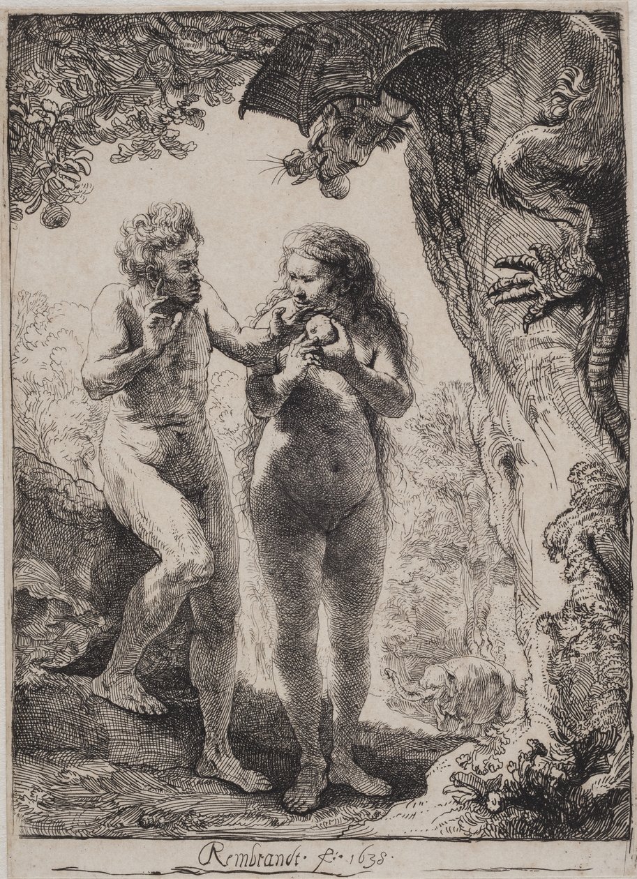 Adem ve Havva by Rembrandt van Rijn