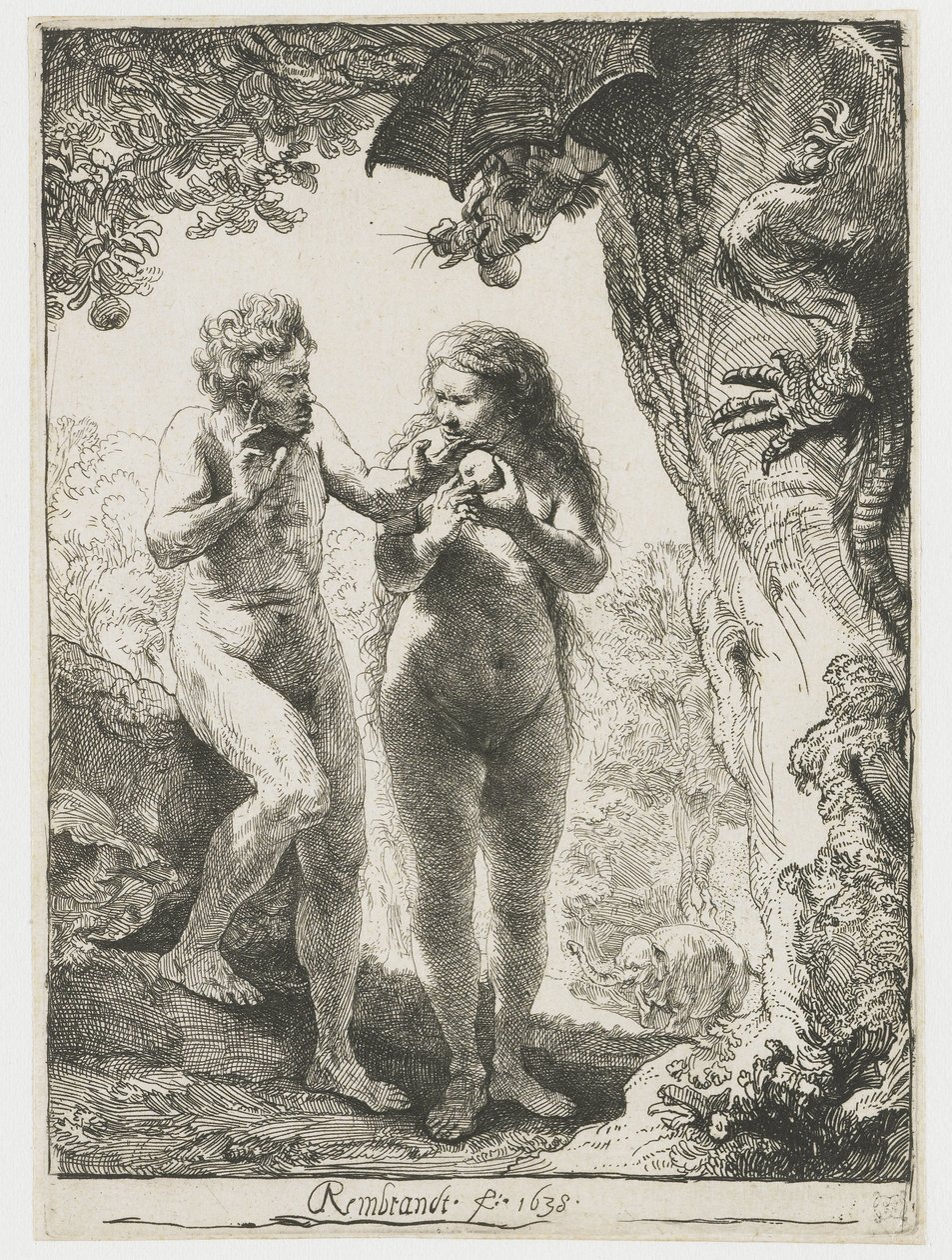 Adem ve Havva by Rembrandt van Rijn