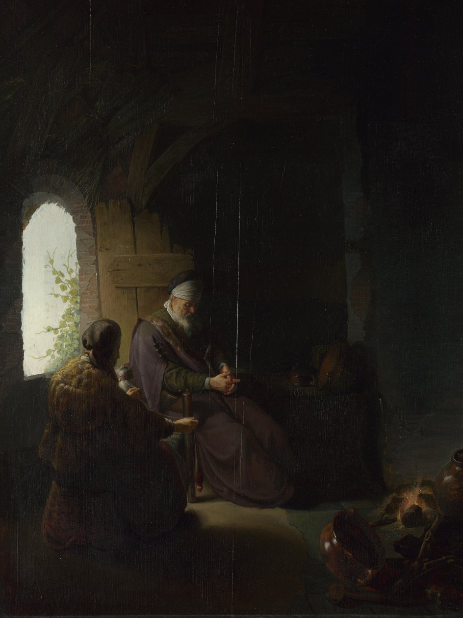 Anna ve Kör Tobit, c.1630 by Rembrandt van Rijn