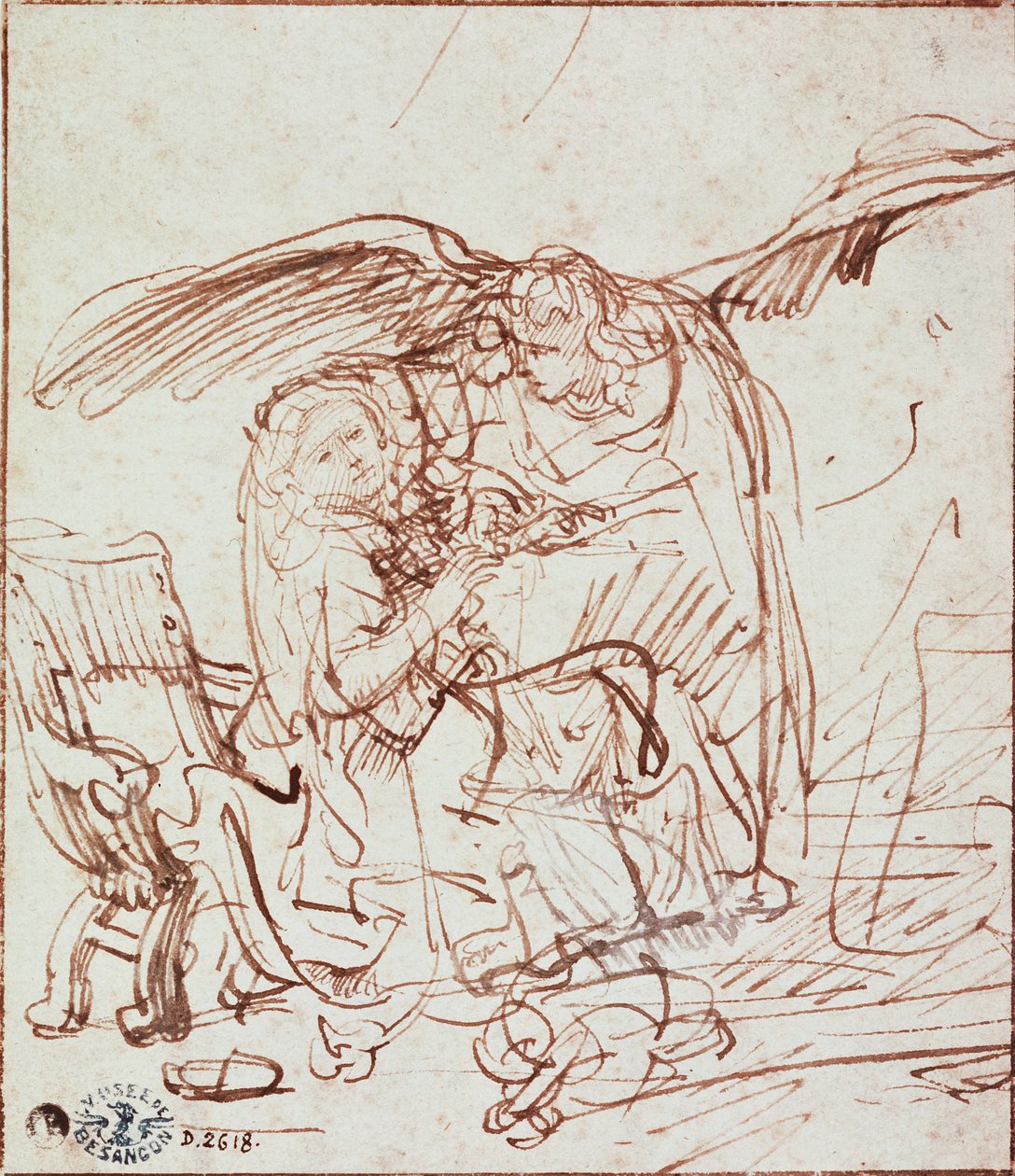Duyuru (çizim) by Rembrandt van Rijn