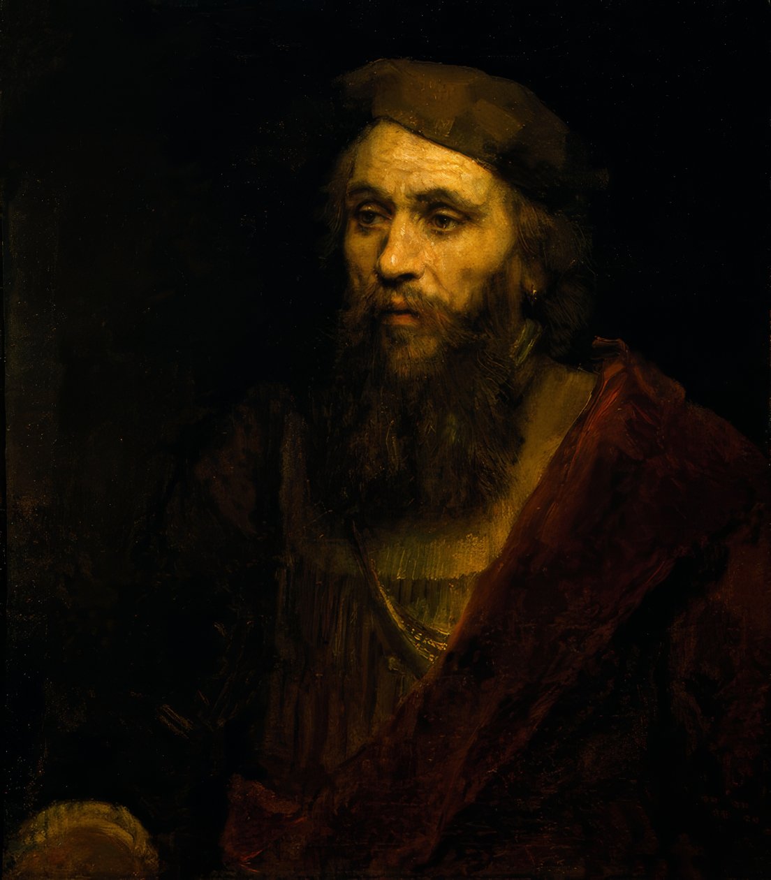 Şapkalı sakallı adam by Rembrandt van Rijn