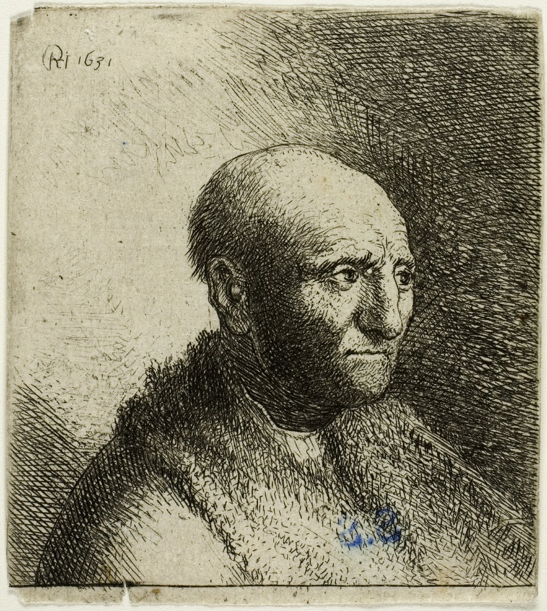 Kürk Pelerinli Kel Adam: Göğüs by Rembrandt van Rijn