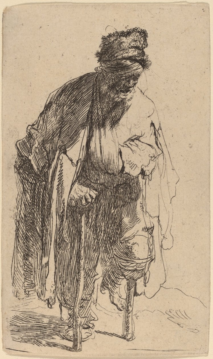 Tahta Bacaklı Dilenci by Rembrandt van Rijn