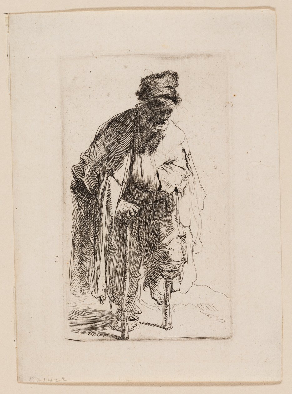 Tahta Bacaklı Dilenci by Rembrandt van Rijn