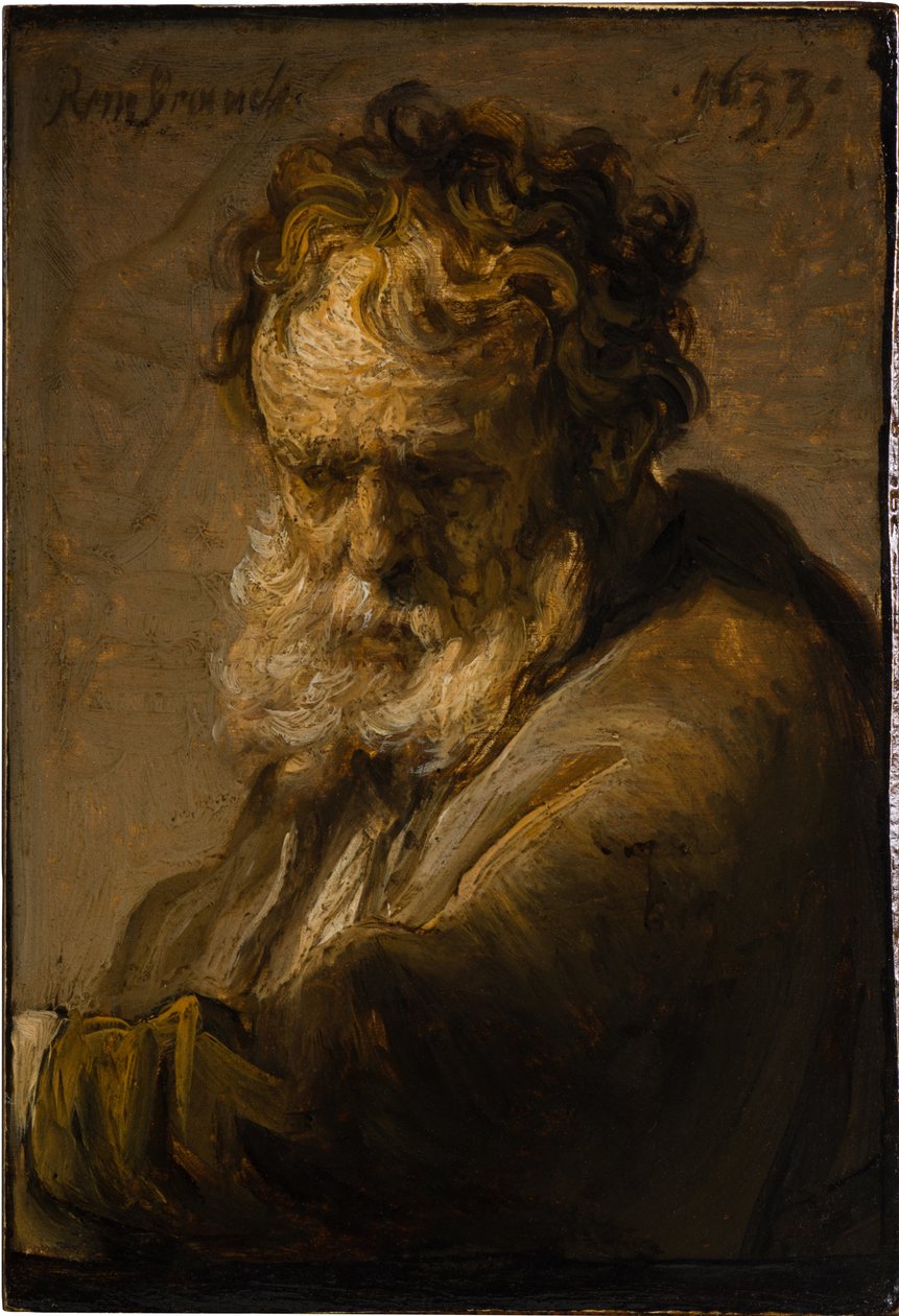 Sakallı Yaşlı Bir Adamın Büstü, 1633. by Rembrandt van Rijn