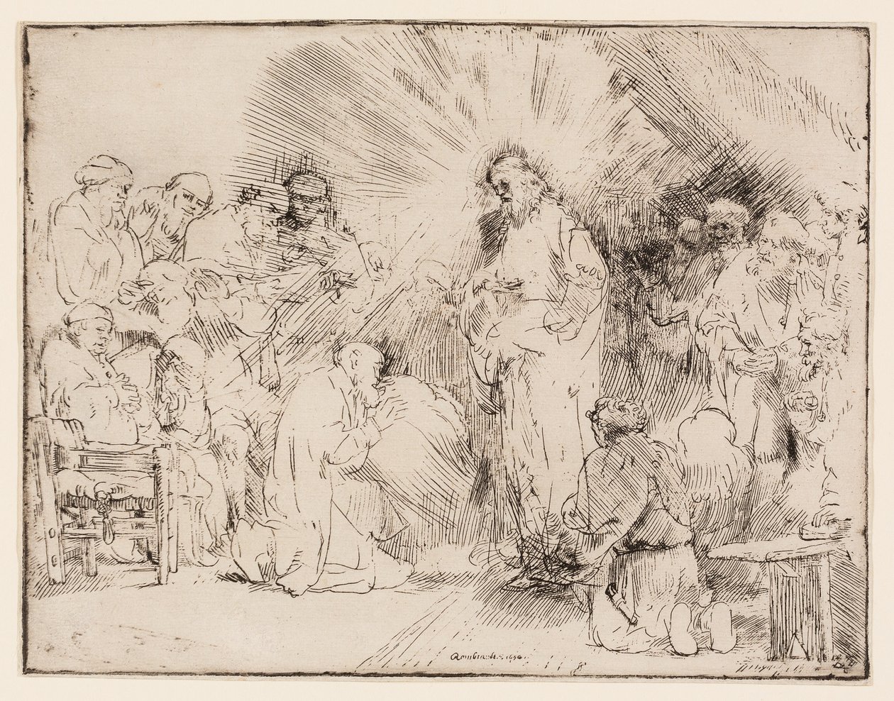 Havarilere Görünen Mesih by Rembrandt van Rijn