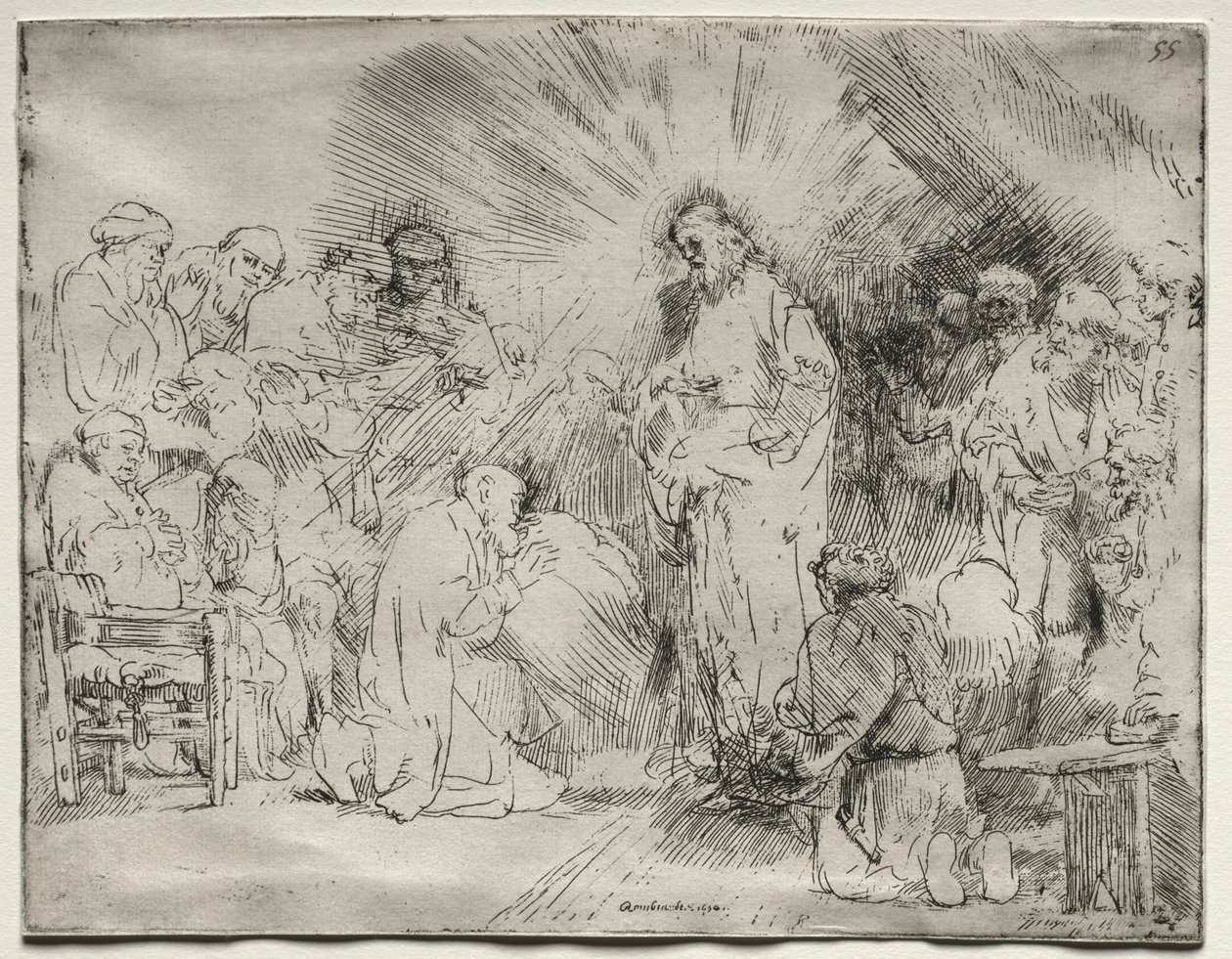 Havarilere Görünen İsa, 1656. by Rembrandt van Rijn