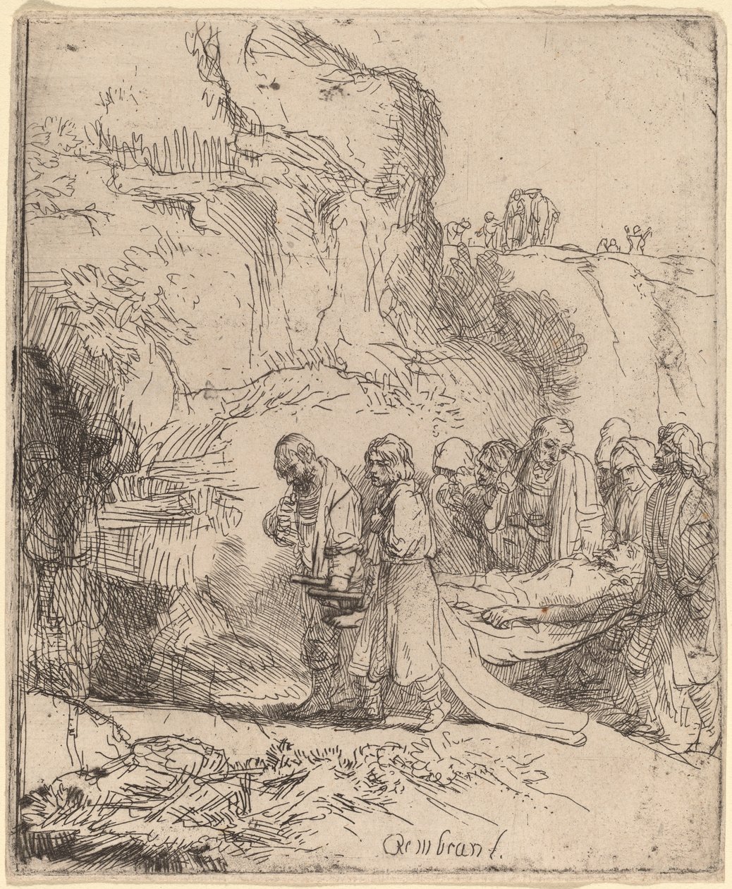 Mesih Mezara Taşındı by Rembrandt van Rijn