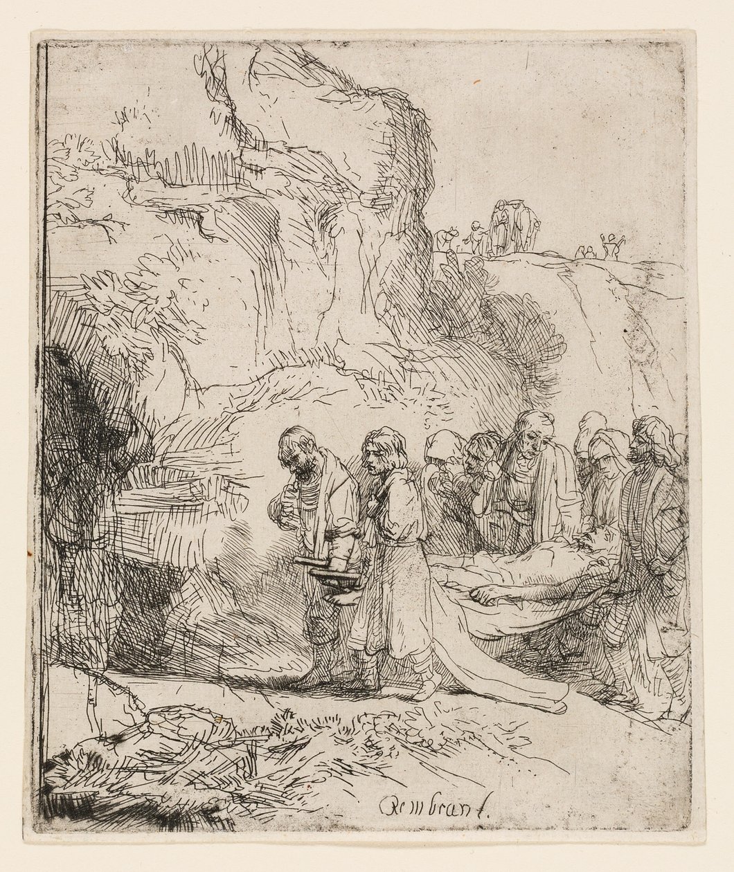 Mesih Mezara Taşındı by Rembrandt van Rijn