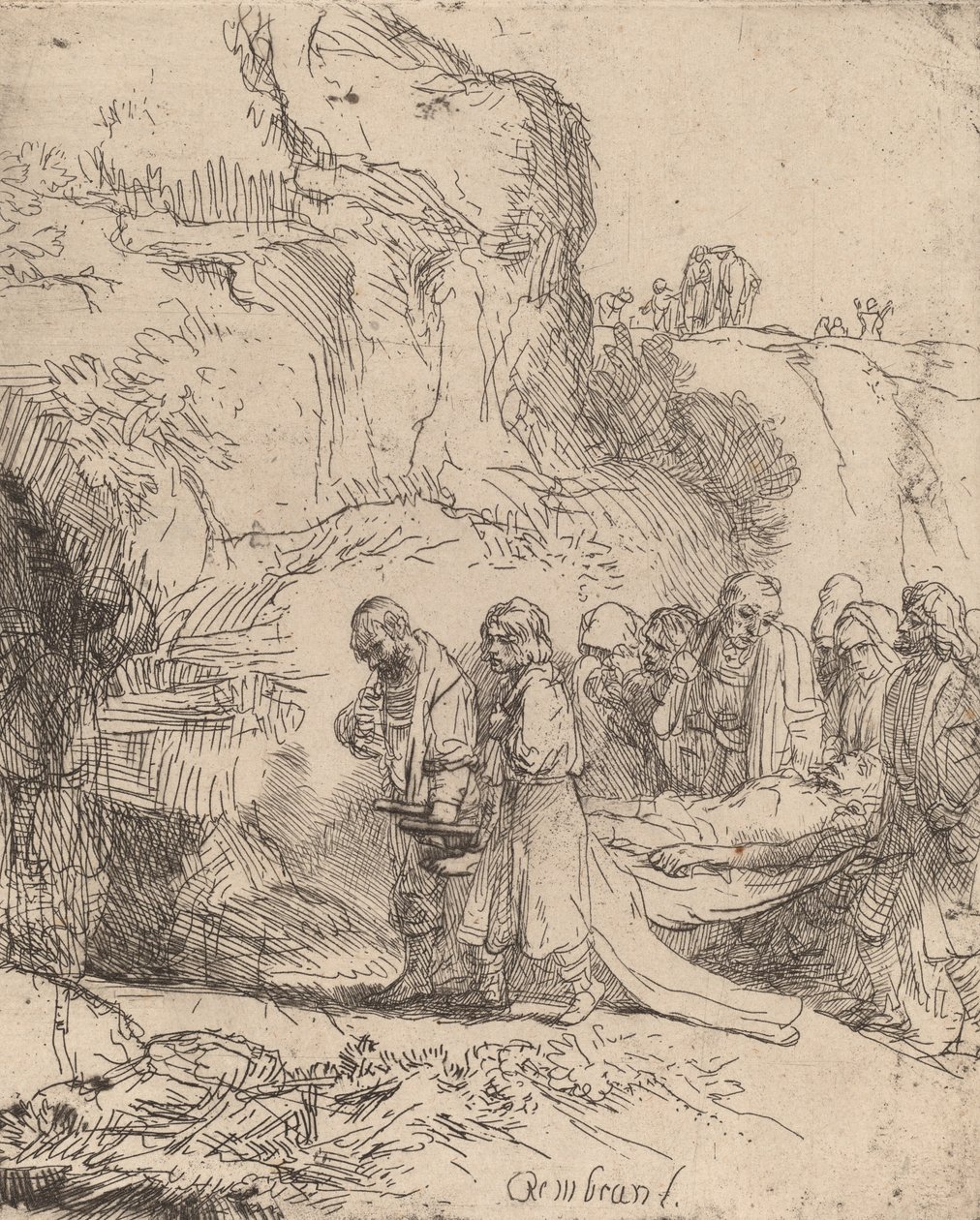 Mezara Taşınan İsa, c. 1645. by Rembrandt van Rijn